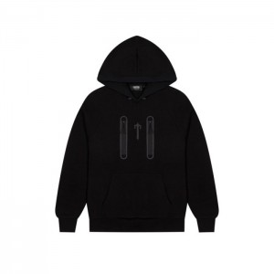 Férfi Trapstar Irongate T Trap Fleece Pulcsi Fekete | Hungary KB52-685