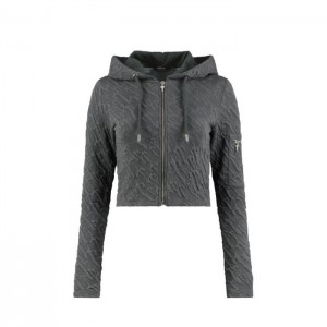 Női Trapstar Jacquard Fitted Zip Hoodie Pulcsi Szürke | Hungary SY50-958