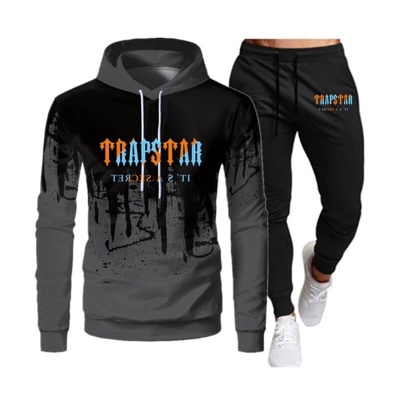 Férfi Trapstar It\'s a Secret Printed Logo Melegítő Szürke | Hungary QQ54-034