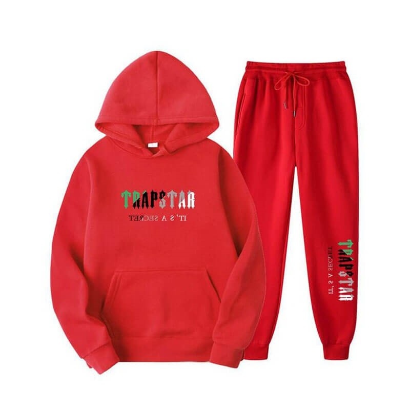 Férfi Trapstar Printed Autumn Téli Warm Sportswear Melegítő Piros | Hungary BT87-764