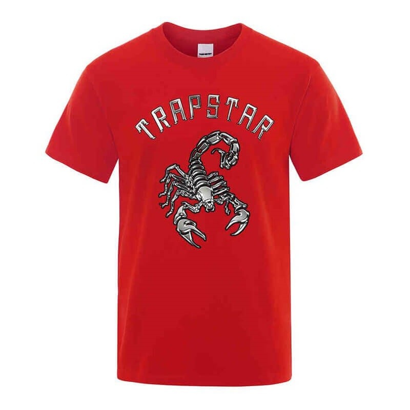 Férfi Trapstar Spider Printed Grafika Tee Póló Piros | Hungary VI64-410