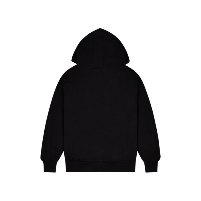 Férfi Trapstar Wildcard Chenille Hoodie Melegítő Fekete Türkiz | Hungary US40-678