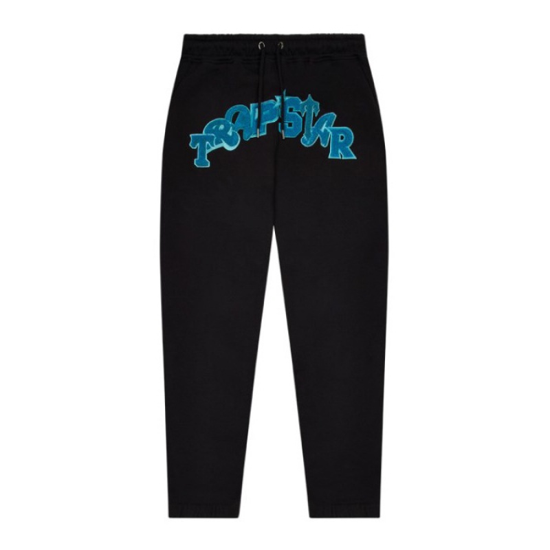 Férfi Trapstar Wildcard Jogging Bottoms Nadrág Fekete Türkiz | Hungary NY70-355