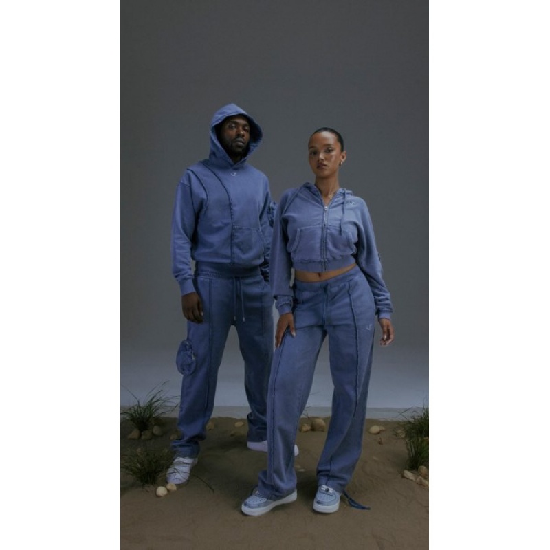 Női Trapstar Construct Batwing Hoodie Pulcsi Kék | Hungary GH32-884