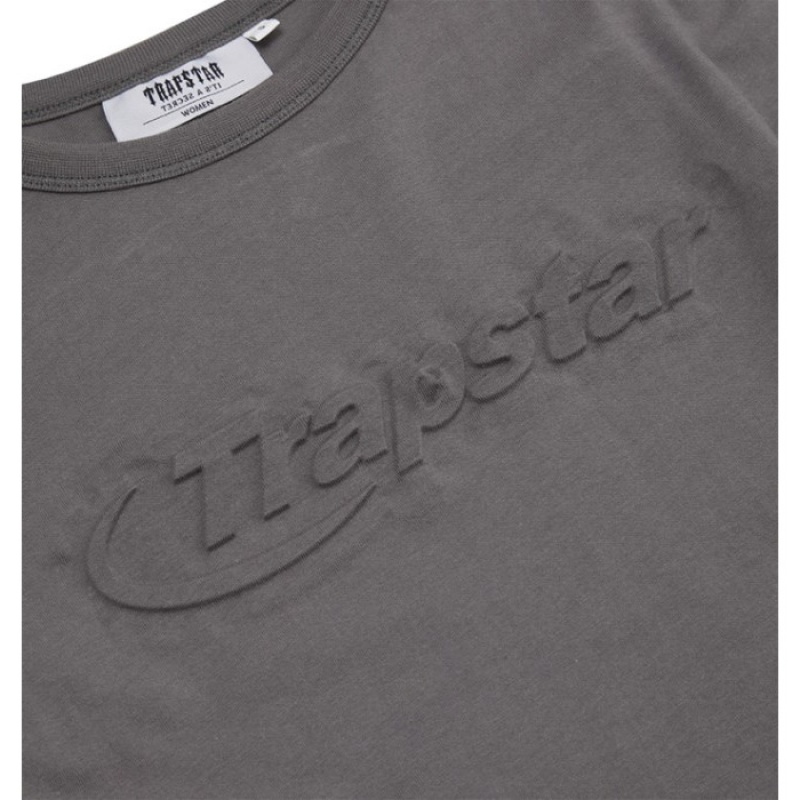 Női Trapstar Hyperdrive Cropped Long Sleeve Felső Szürke | Hungary JG91-428