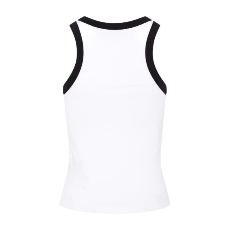 Női Trapstar Racer Vest Felső Fehér Fekete | Hungary MD21-398